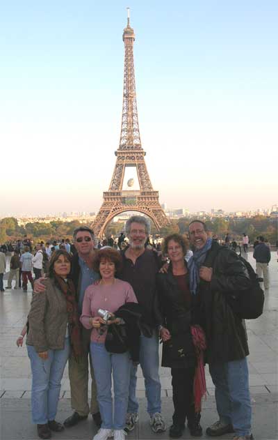 The six of us at Le Tour Eiffel