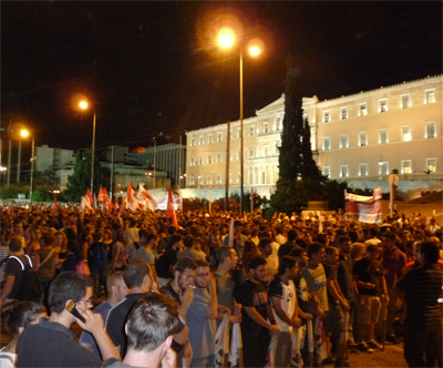 Demonstration at Syntagma Square in Athens