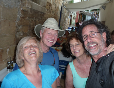 Helena, Gordon, Carol and David in Chania, Crete