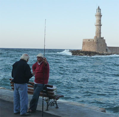 Fishermen in Chania, Crete