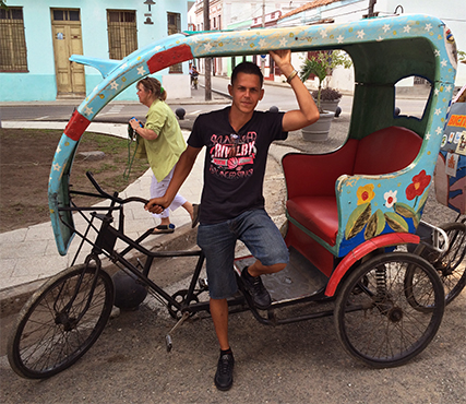 Rainer, our pedicab driver in Camaguay