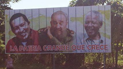 Common billboard in Cuba