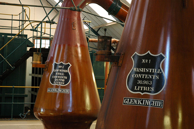 Boilers at Glenkinchie Distillery