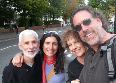 Daniel, Miriam, Carol and David at Abbey Road