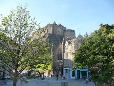 Edinburgh Castle as seen from our bus tour