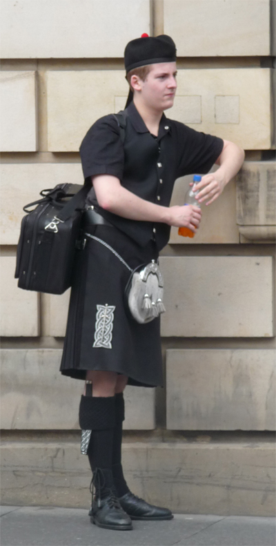 Young Scotsman on the Royal Mile