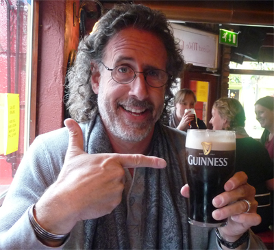 David enjoys Guinness at The Auld Dubliner