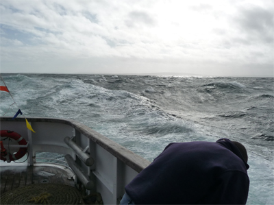Rough seas on the way back to Galway from Innishmore