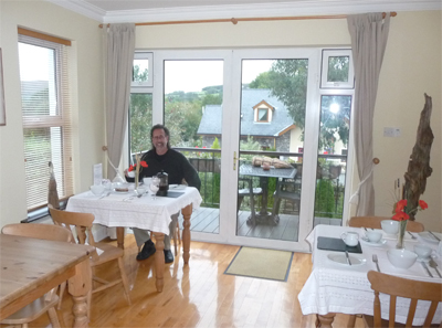 David at breakfast at The Driftwood B&B in Kenmare