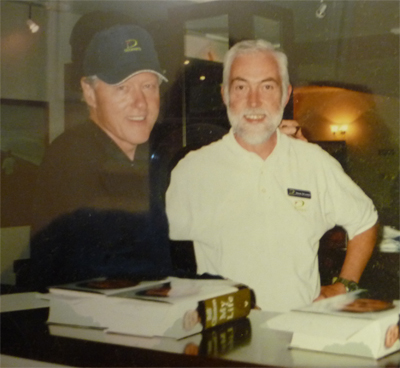 President Bill Clinton with Michael, the proprietor of The Desmond House B&B in Kinsale