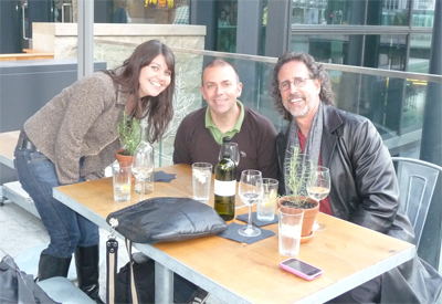 Quezia, Brett and David at Jamie's Italian