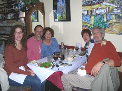 Rebecca, David, Carol, Muriel and Marc at Lola's