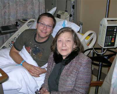 Michael and his Mom at Touro Hospital