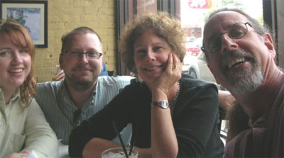 Angela, Michael, Carol and David at lunch on Magazine Street