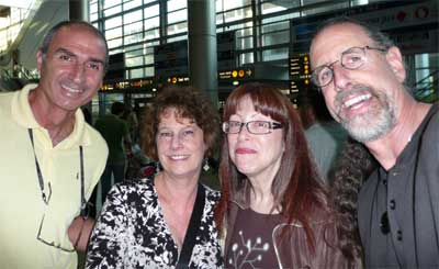 Shlomo, Carol, Meira and David at Ben Gurion Airport