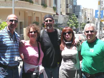 Shlomo, Carol, David, Meira and Carmi on Rothschild Street