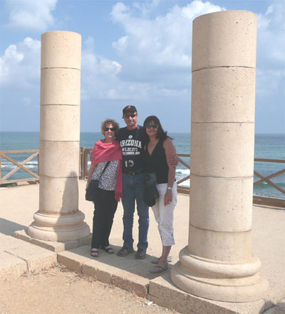 Carol, Shlomo and Sara at Caesarea