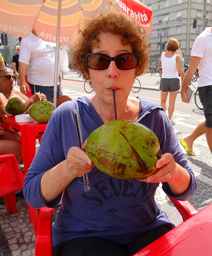 Delicious cool, fresh coconuts in Rio