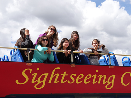 Israeli girls on our tour bus in Cuzco