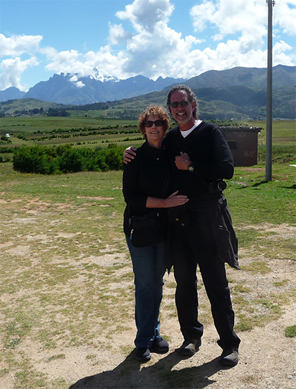 On the way to the Sacred Valley.  The Andes rise up behind us.