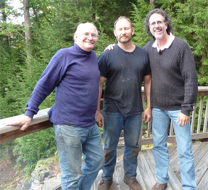 Bruce,  Charlie and David at a property that Charlie had been working on