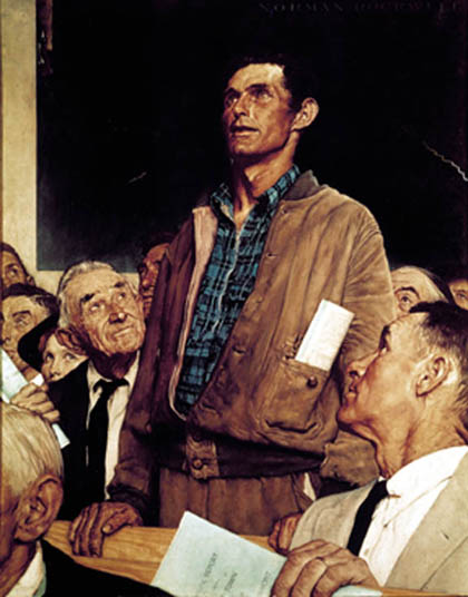 "Freedom of Speech" by Norman Rockwell