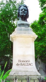 Balzac's tomb at Pere Lachaise