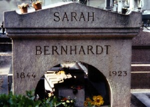 Sarah Bernhardt's grave at Pere Lachaise cemetery