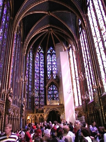 Impressive stained glass at St. Chapelle