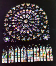 Stained glass at Notre Dame